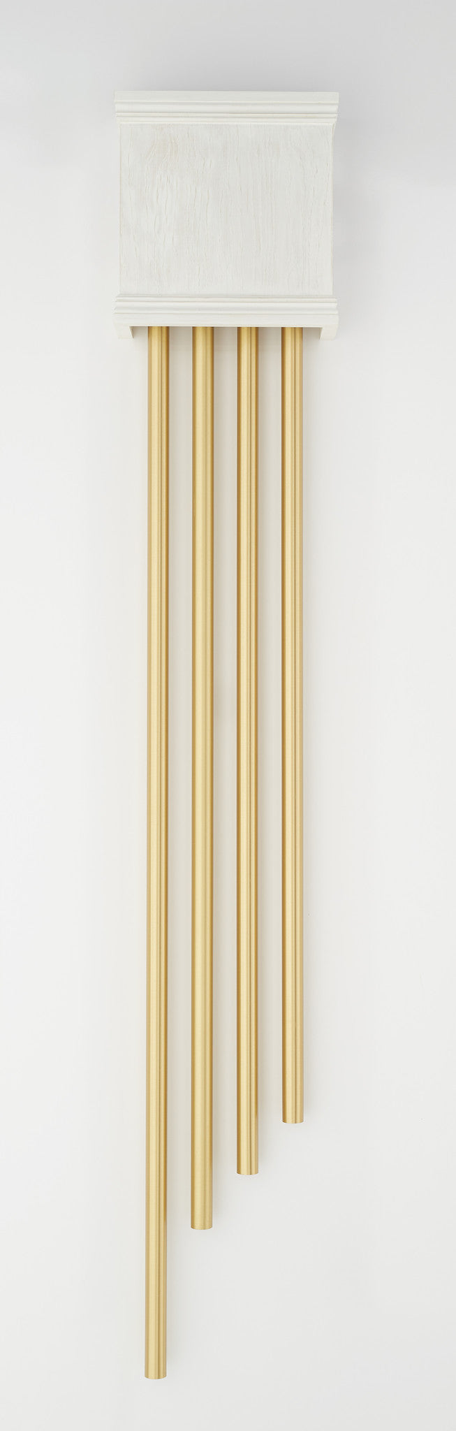 Door Chime, White Wood and Gold, Westminster